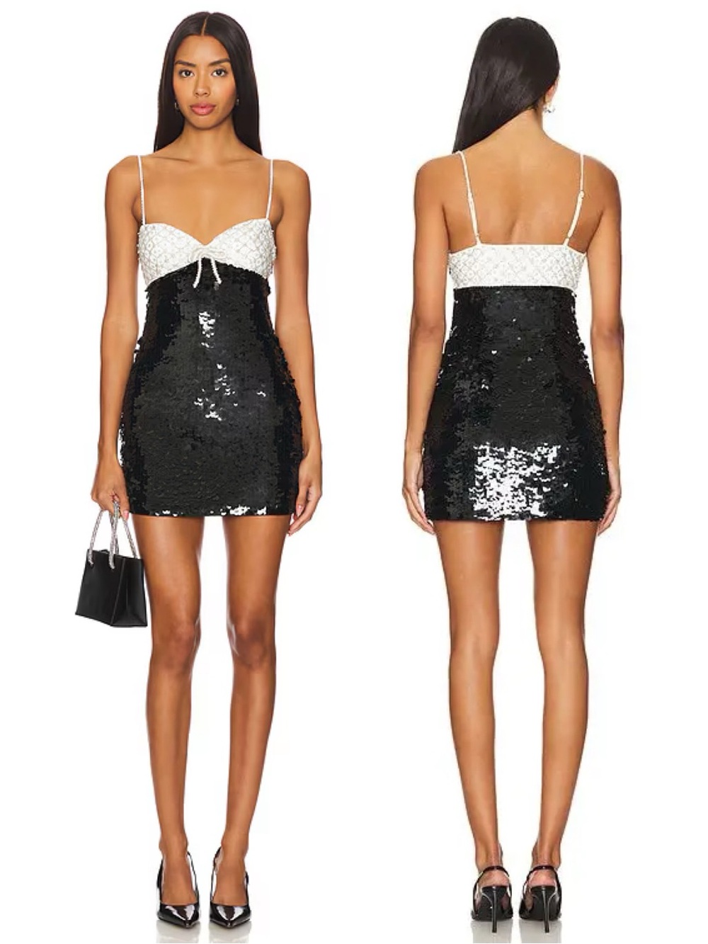 Majorelle Pamela Sequin and Crystal Embellished Mini Dress